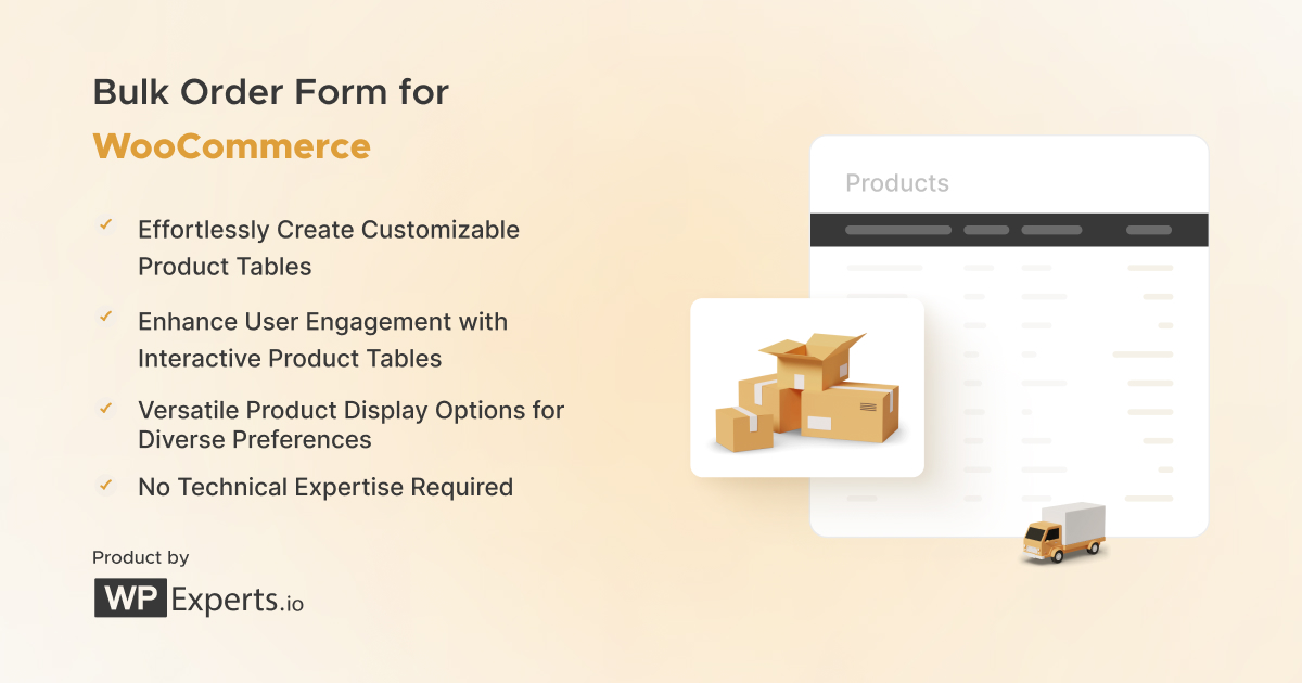 Bulk Order Form for WooCommerce - WPExperts Bulk Order Form for WooCommerce