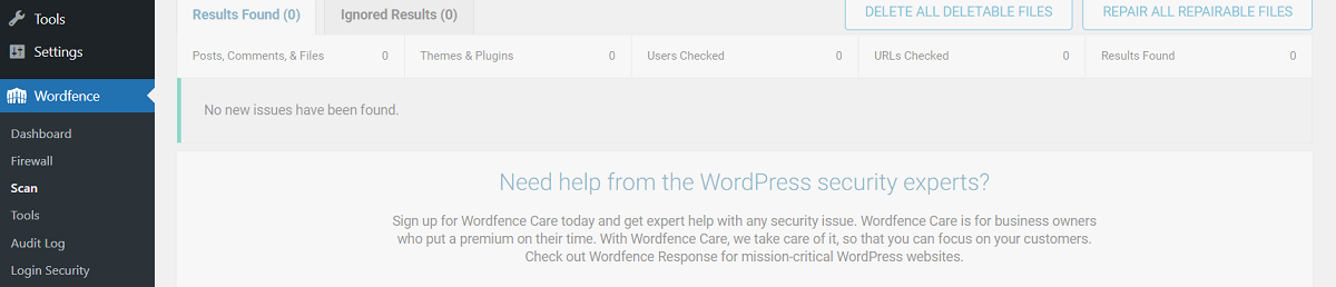 Use Wordfence's Scanning Feature to Remove Spam Links