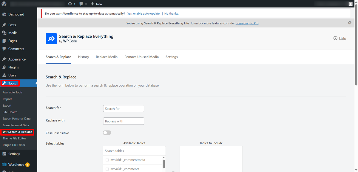 Search & Replace Everything Plugin