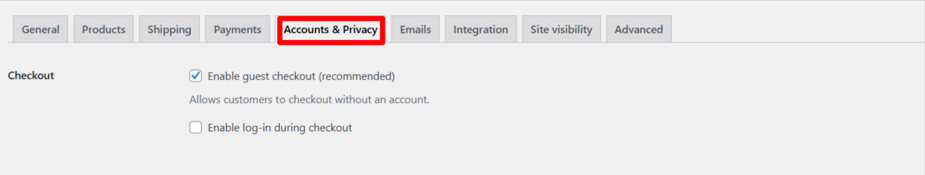 Deactivate Guest Checkouts