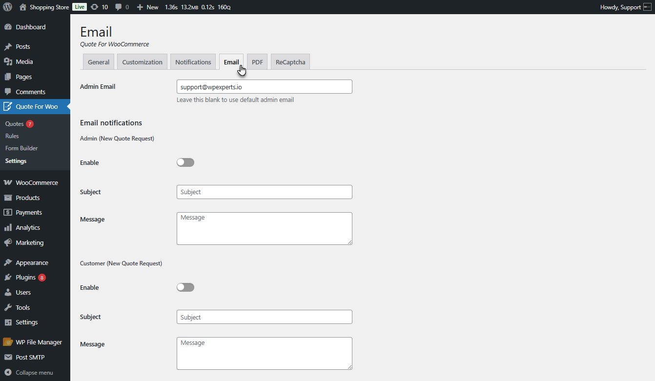 Email Template Notifications