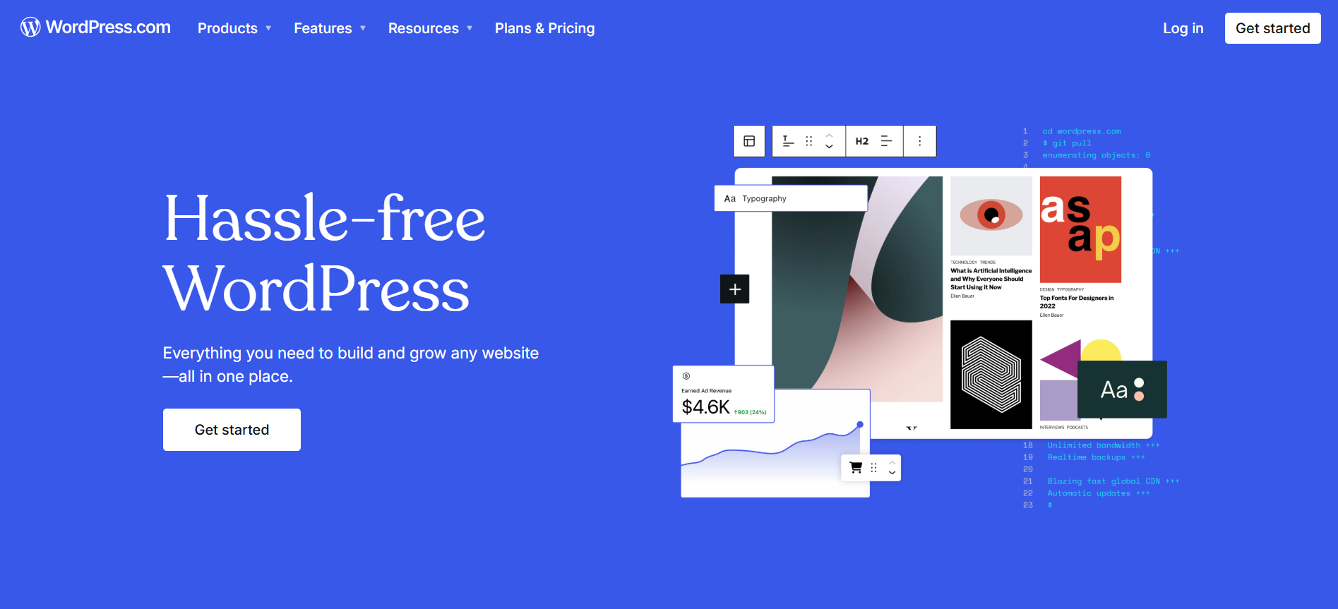 sign up for a WordPress.com account