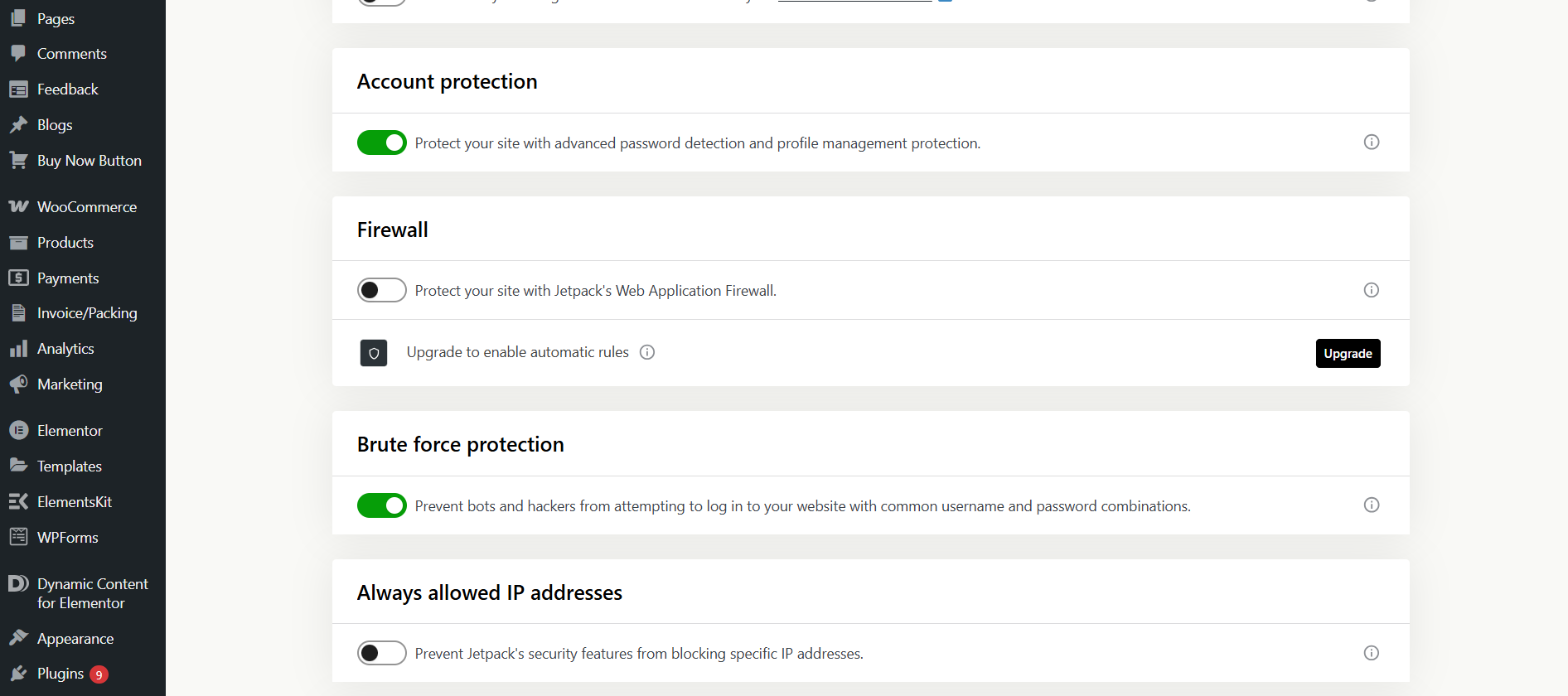 Security Settings