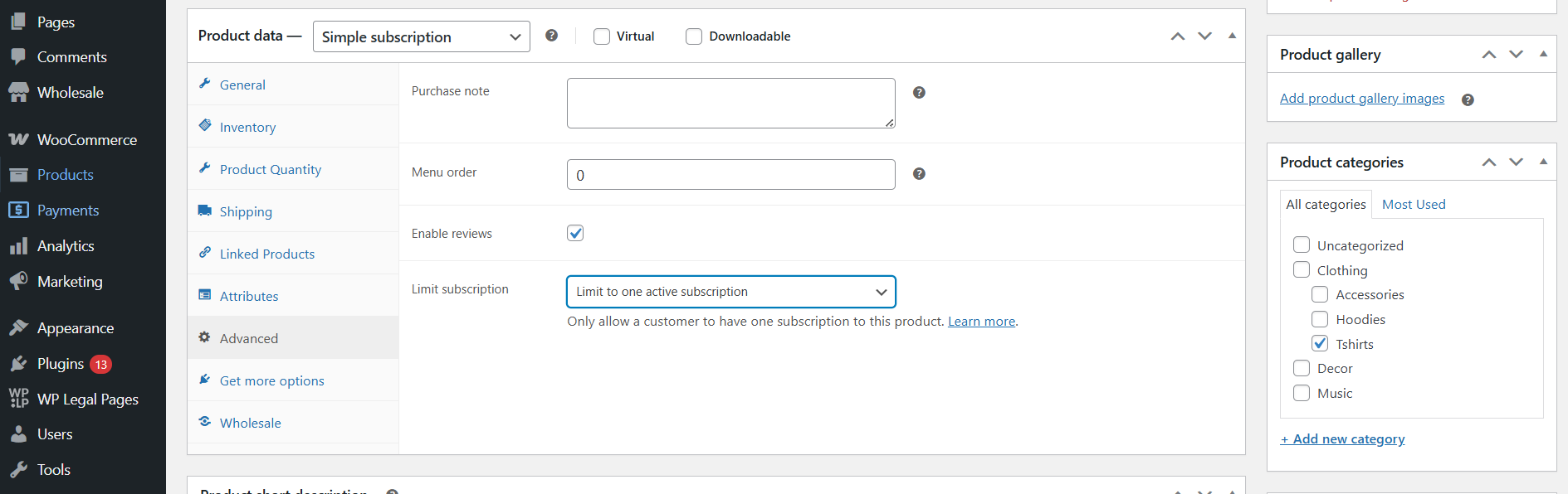 selling tangible subscription items