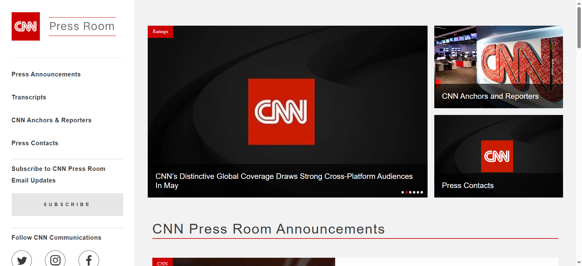 CNN Press Room Website Build on WordPress CMS - WPExperts CNN Press Room Website Build on WordPress CMS