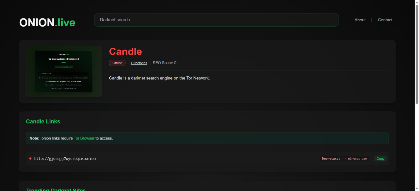 Candle Search Engine