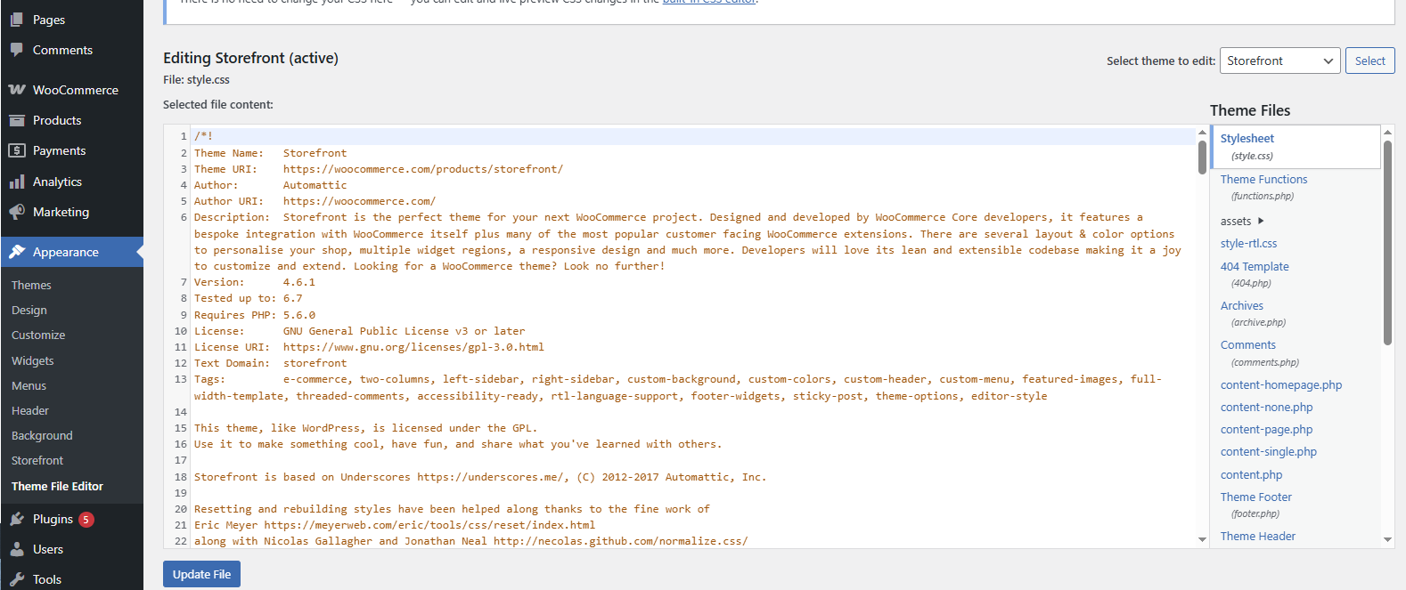 Editing Storefront - WPExperts Editing Storefront