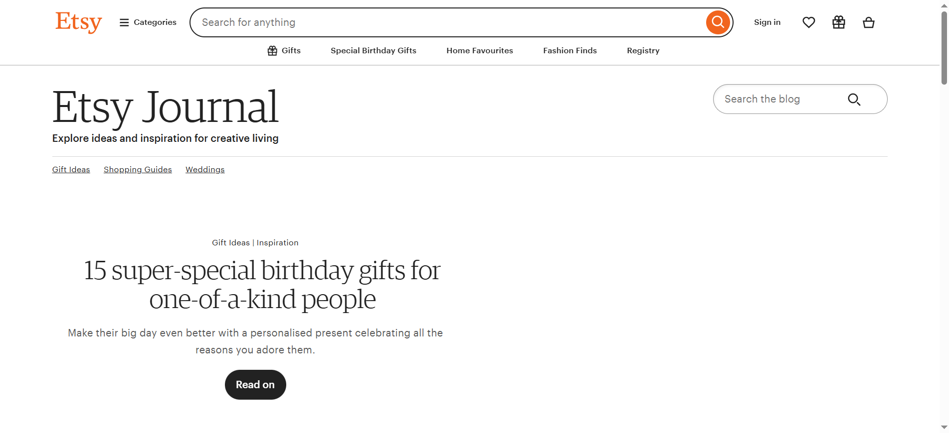 Etsy Journal Website Build on WordPress CMS - WPExperts Etsy Journal Website Build on WordPress CMS