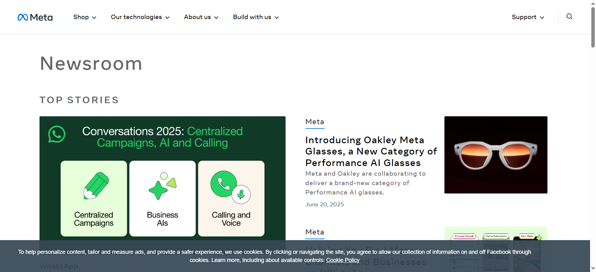 Meta Newsroom Website Build on WordPress CMS - WPExperts Meta Newsroom Website Build on WordPress CMS