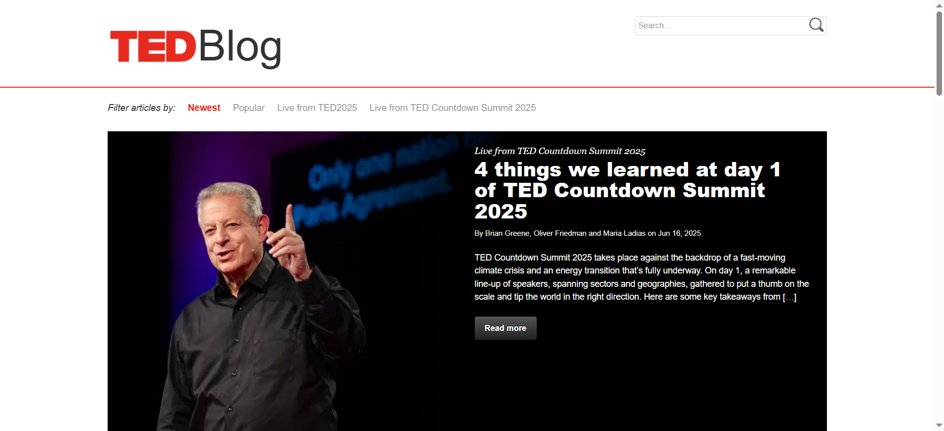 TED Blog Website Build on WordPress CMS - WPExperts TED Blog Website Build on WordPress CMS