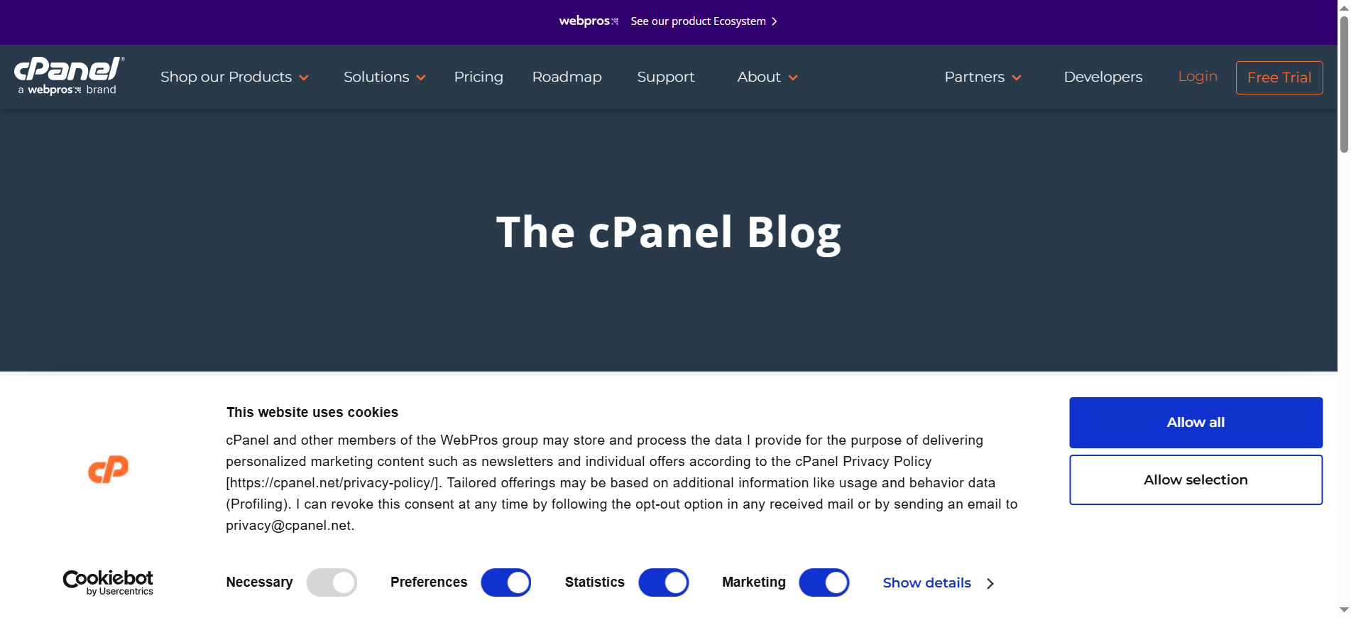 The cPanel Blog Website Build on WordPress CMS - WPExperts The cPanel Blog Website Build on WordPress CMS