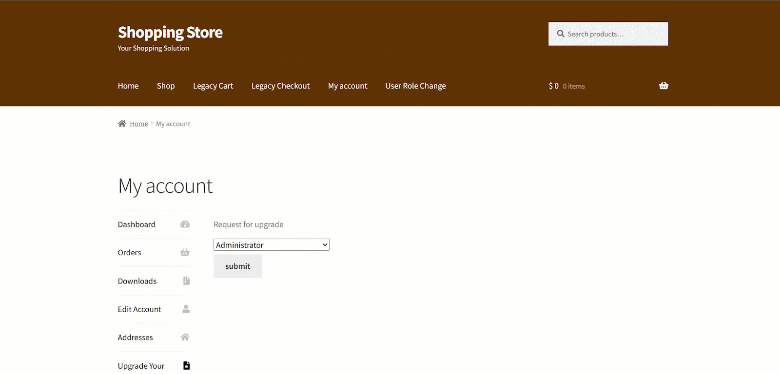 User Role Change Requests