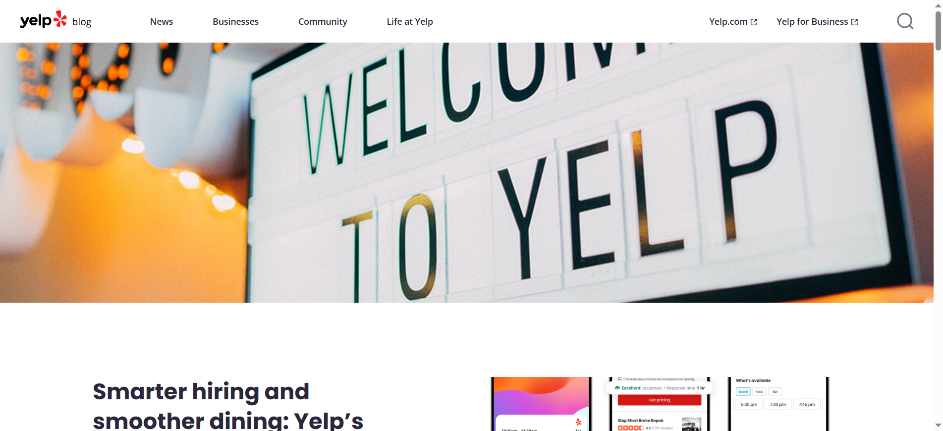 Yelp Blog Website Build on WordPress CMS - WPExperts Yelp Blog Website Build on WordPress CMS