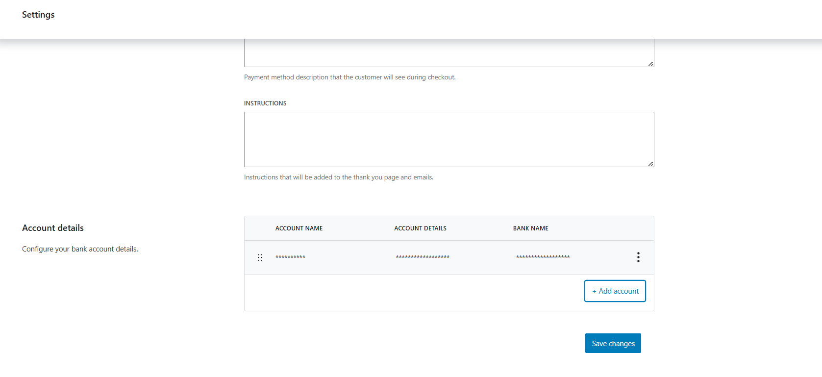 Smarter Bank Transfer Settings