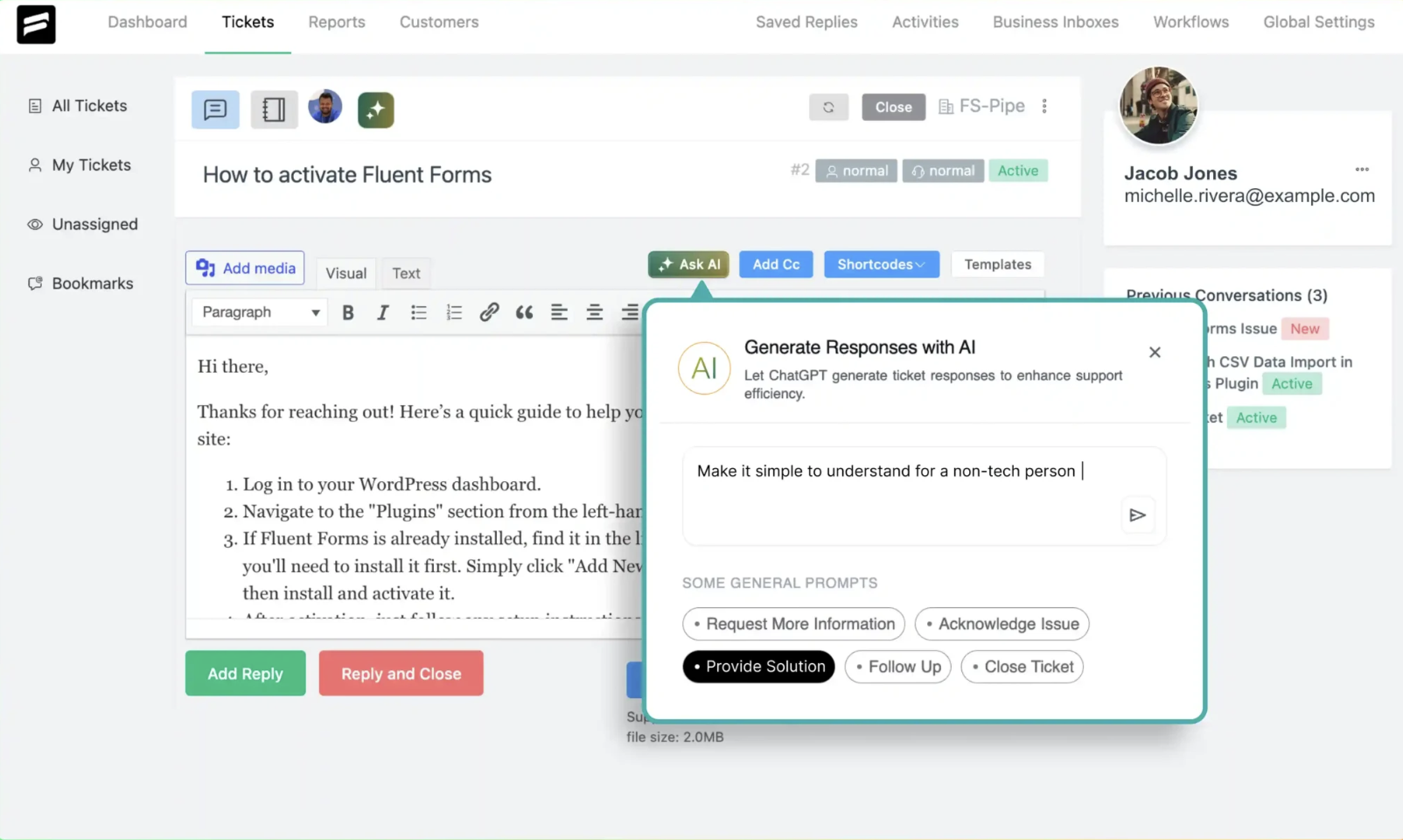 AI Generated Reply - WPExperts AI Generated Reply