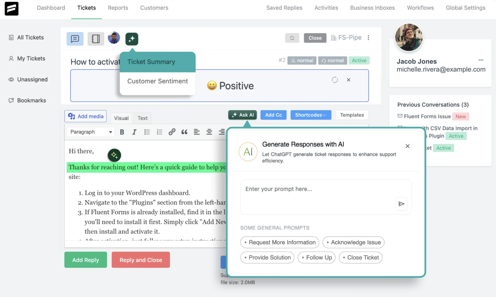 AI Ticket Reply - WPExperts AI Ticket Reply
