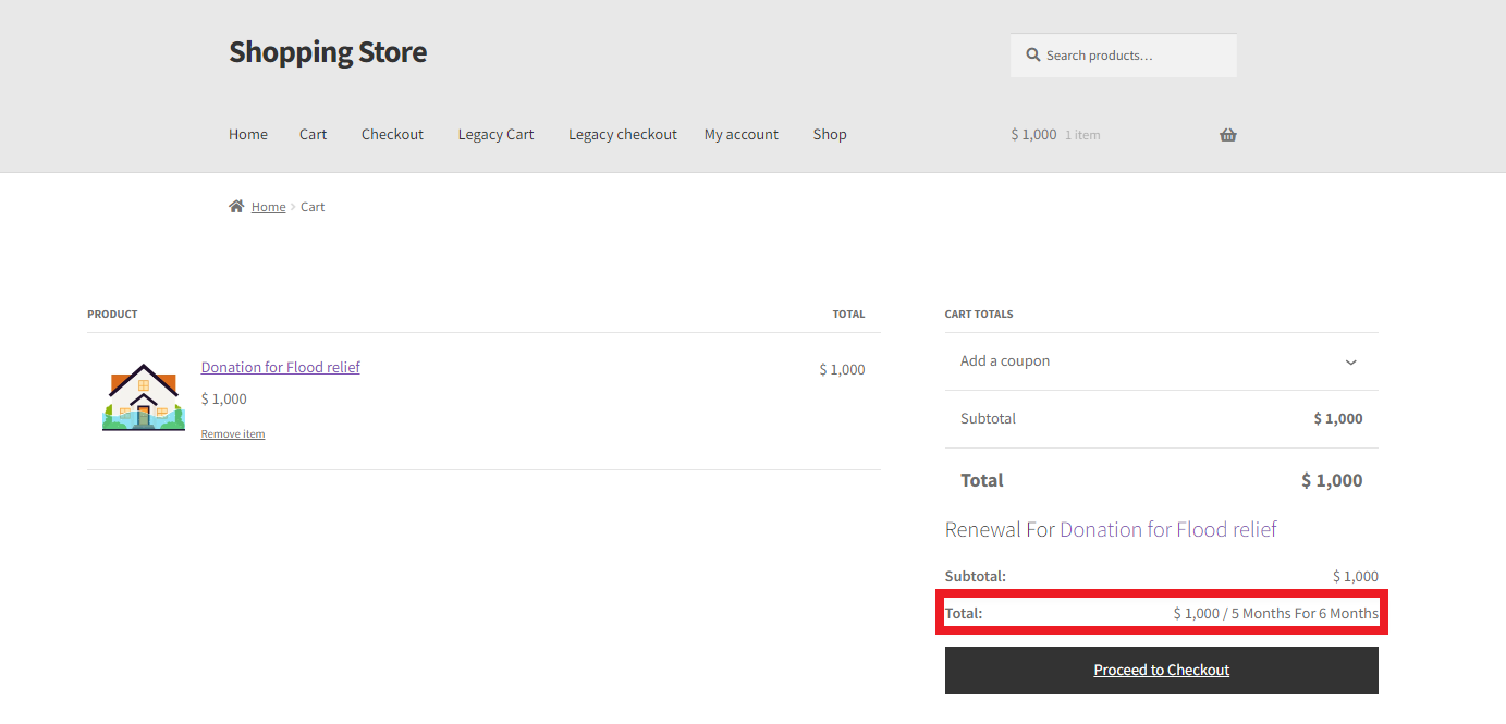 Cart Page