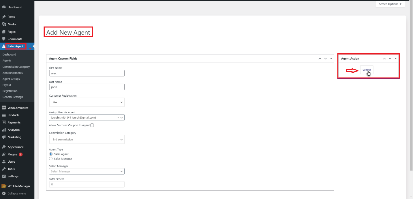 Create New Agent