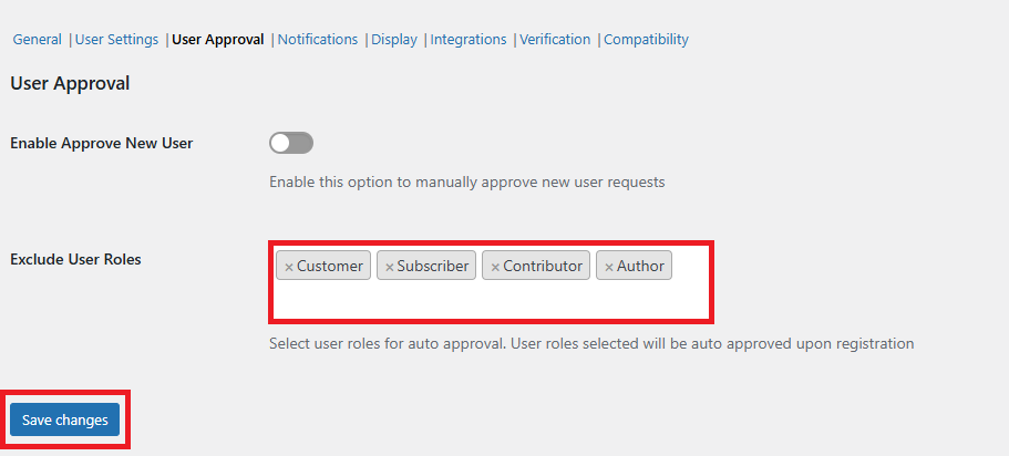 Exclude User Roles - WPExperts Exclude User Roles