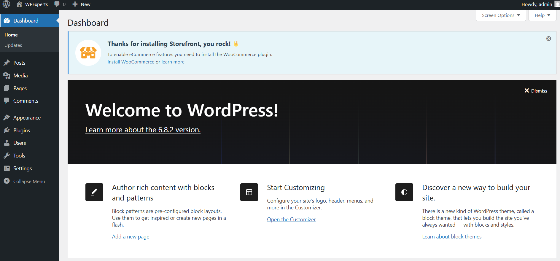 Log in to your WordPress dashboard with your admin login