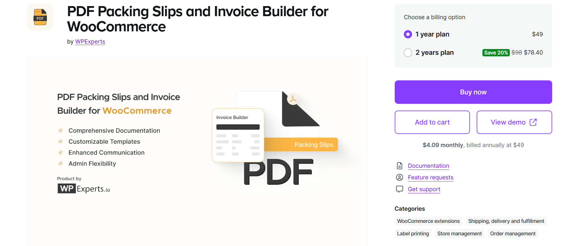PDF Packing Slips and Invoice Builder for WooCommerce