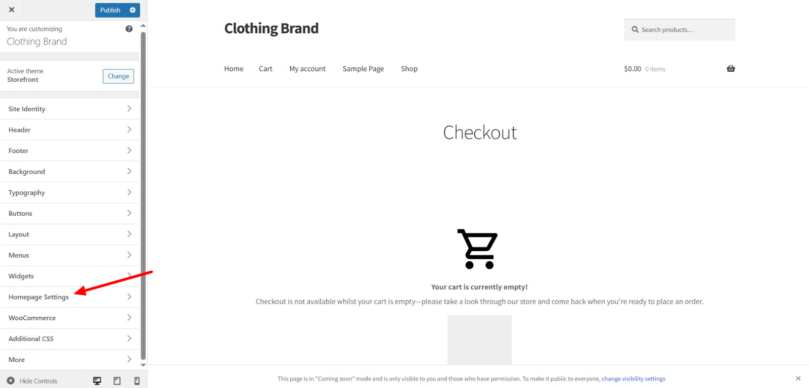 Set Up Your Homepage