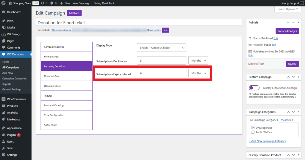 Subscription Expiry Interval