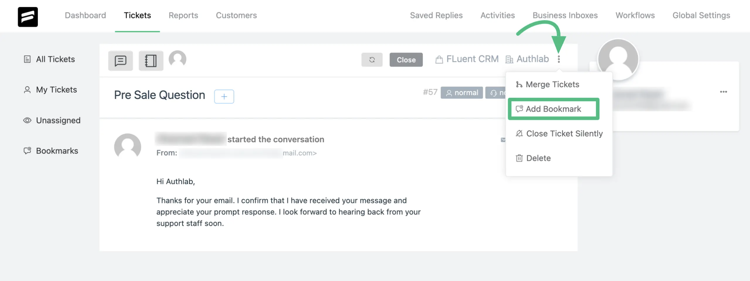 Ticket bookmark - WPExperts Ticket bookmark