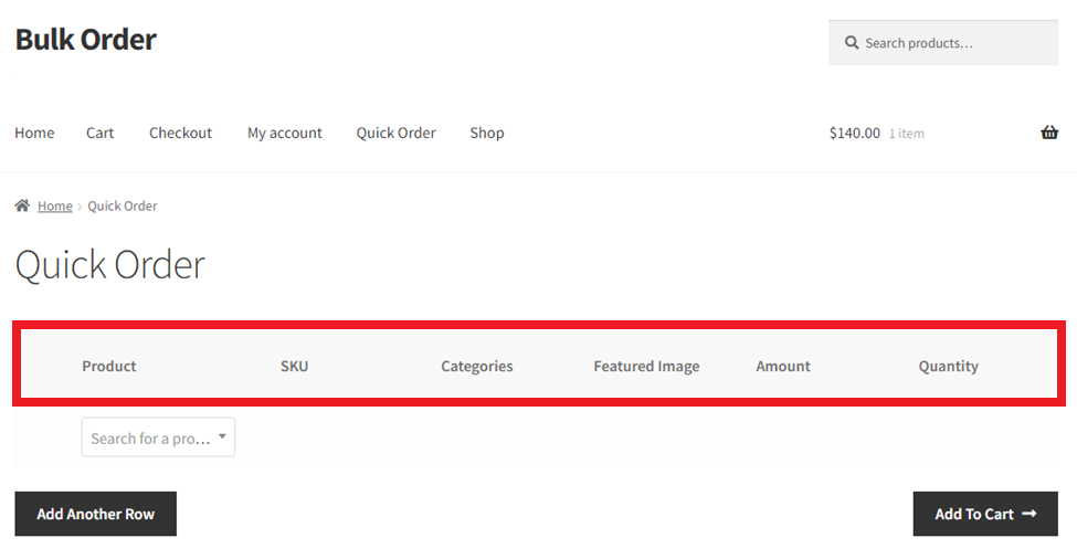Bulk Order Front-End Impact