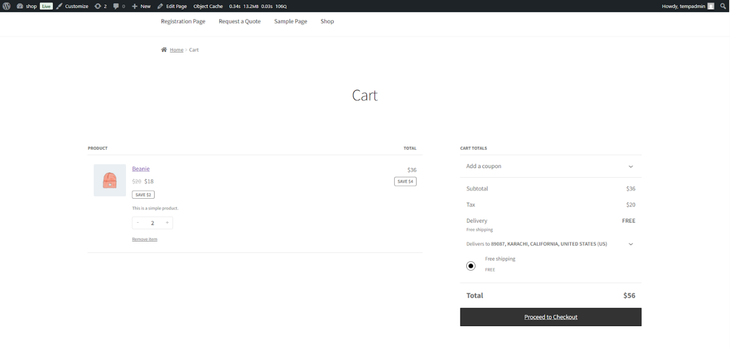 Cart Weight-Based Conditional Fee