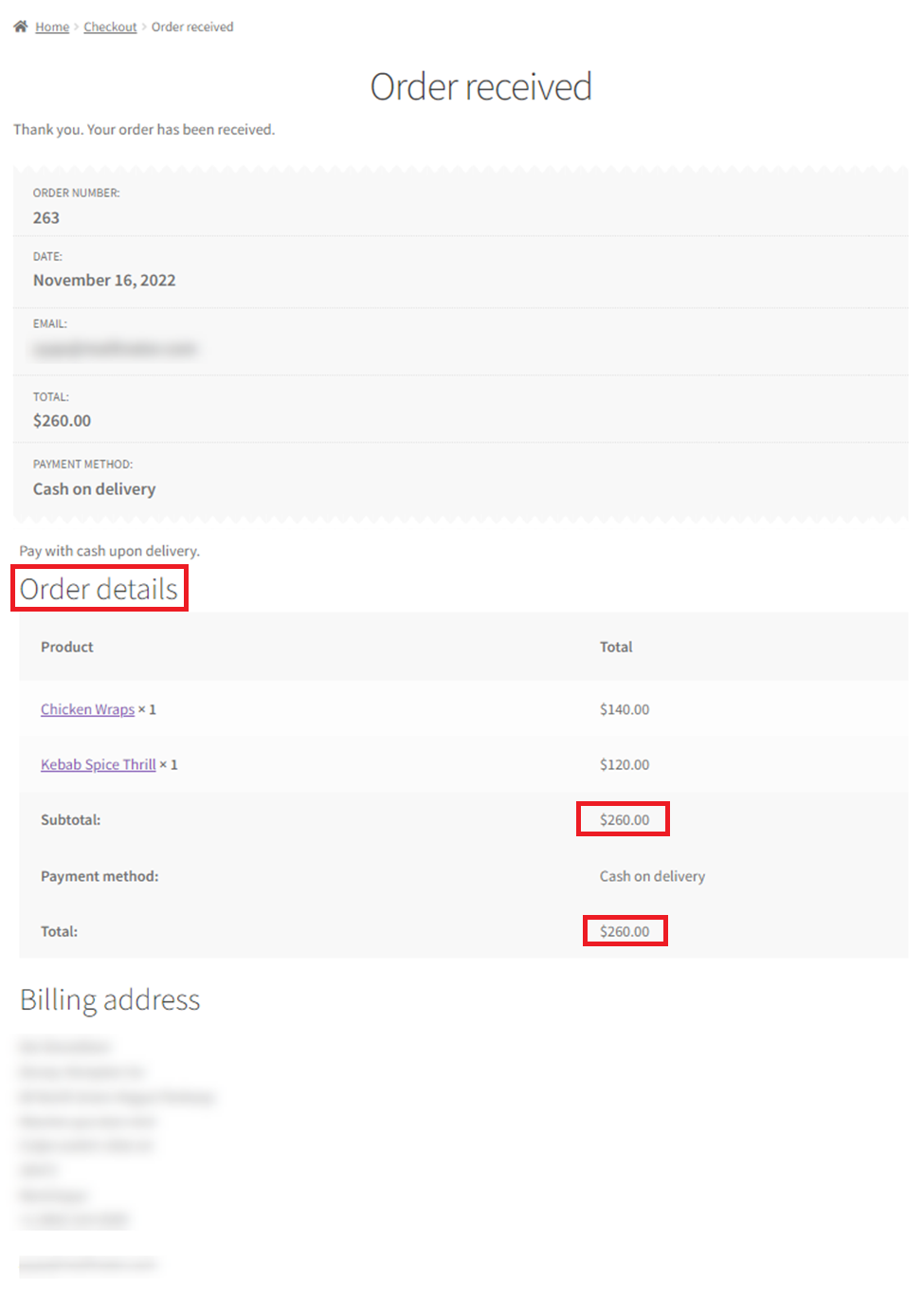 Order Information