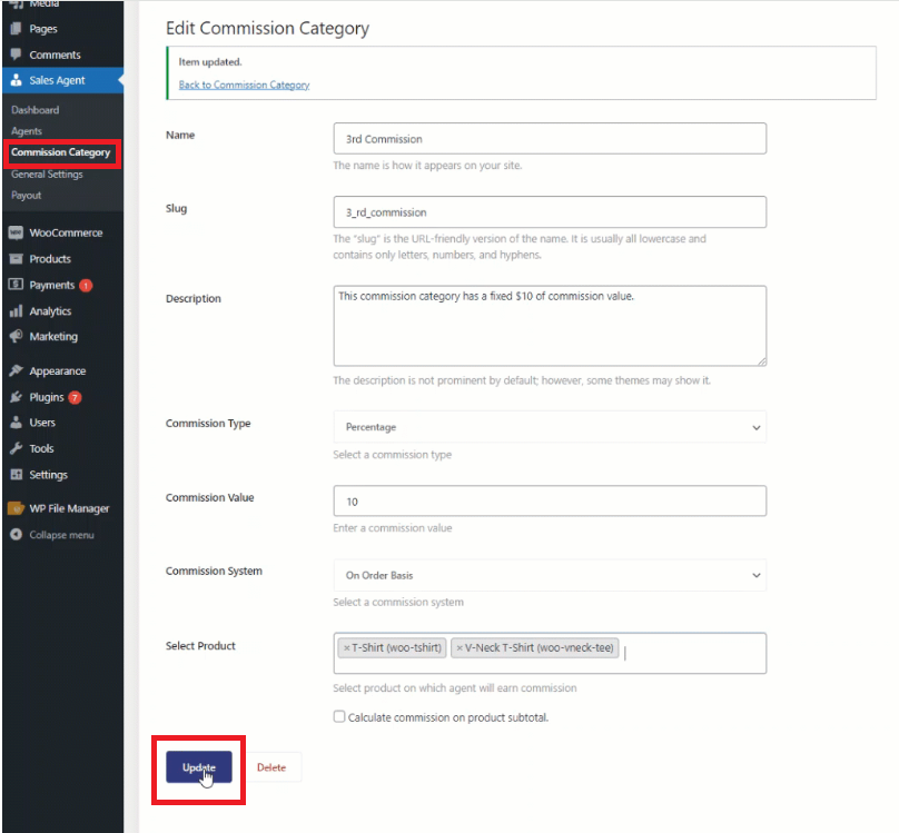 Product-Based Commission