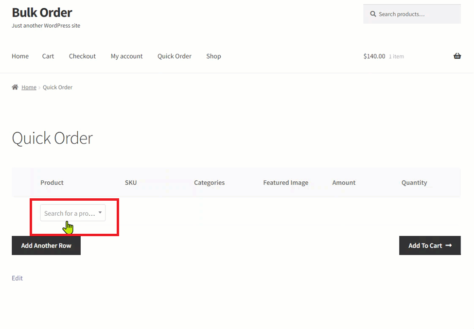 Search For a Product
