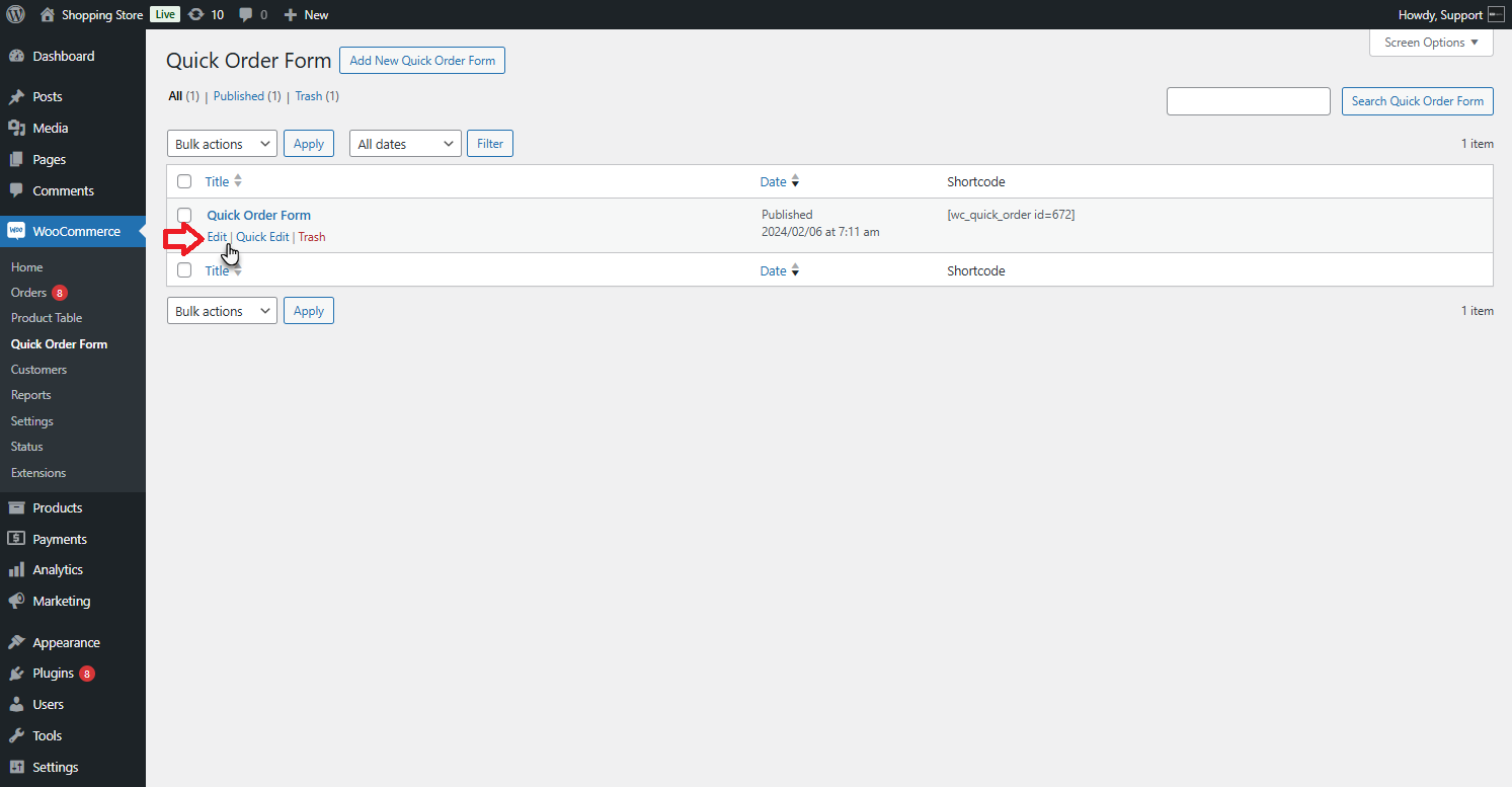 WordPress Admin Dashboard