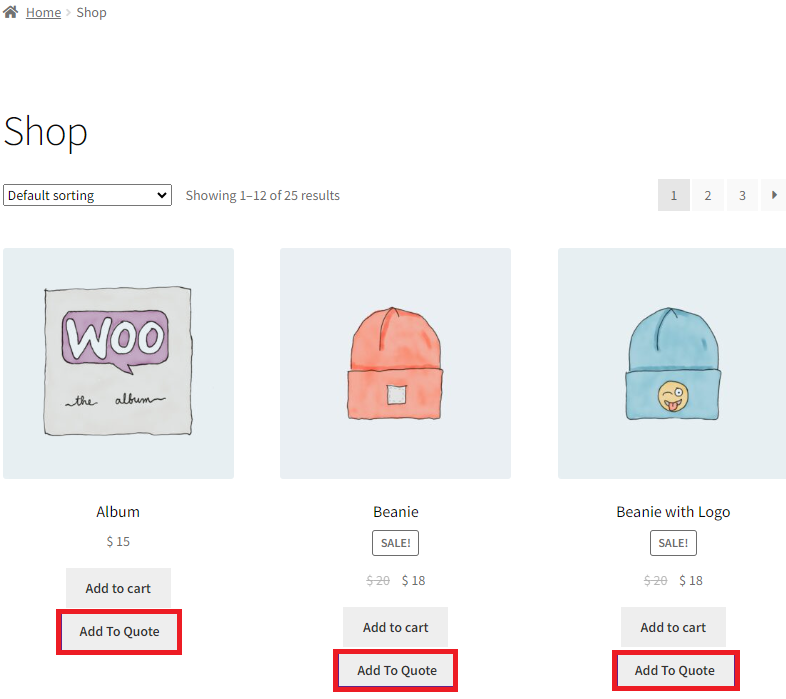 Add to Quote All Products