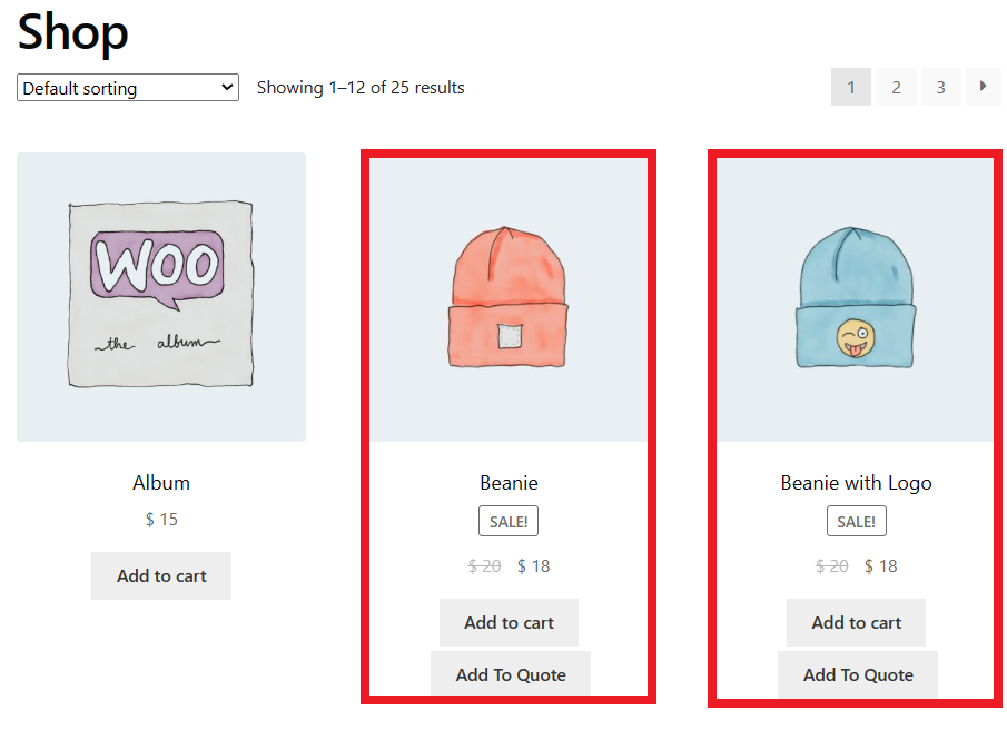 Add to Quote Button Specific Product Categories