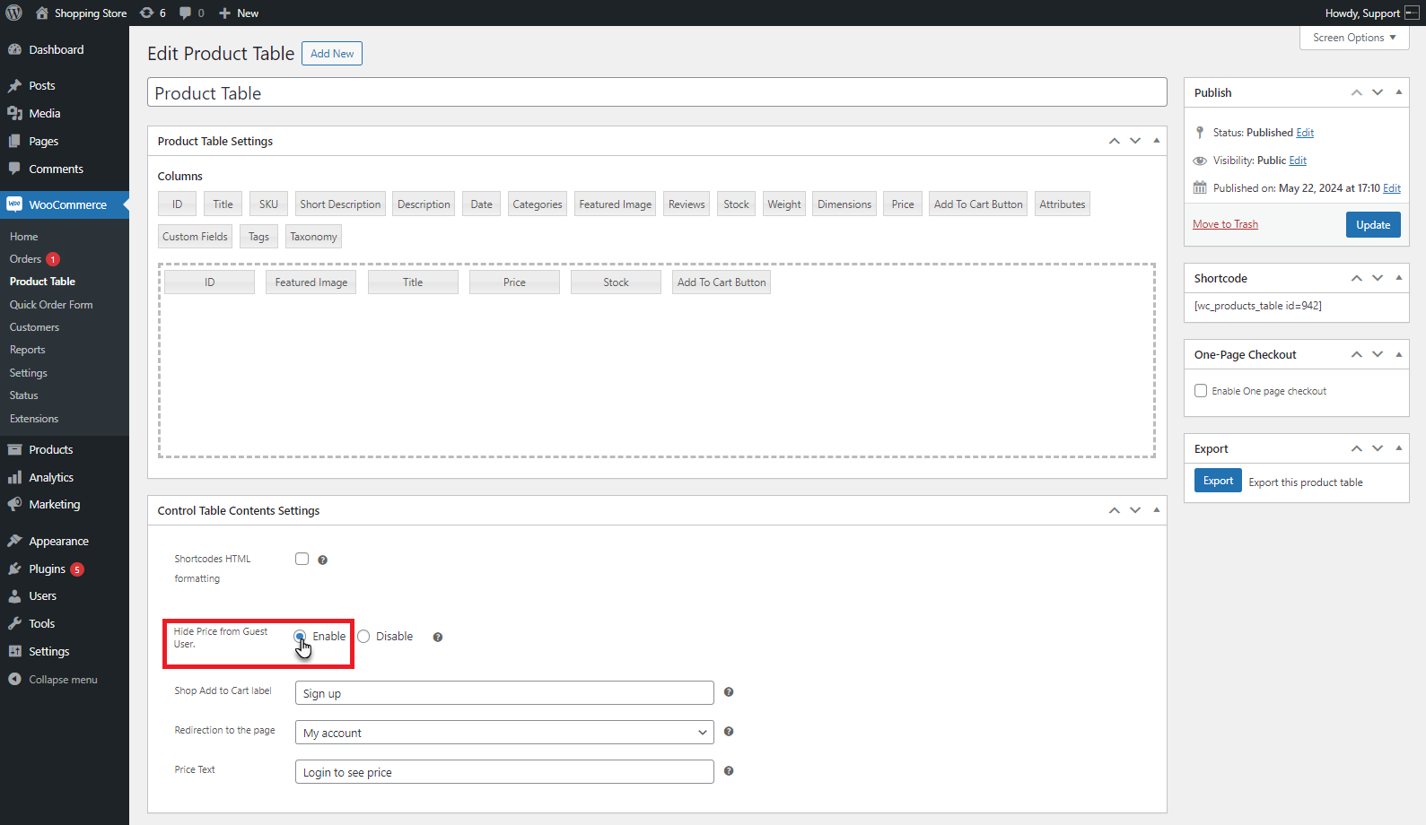 Hide Price from Guest User