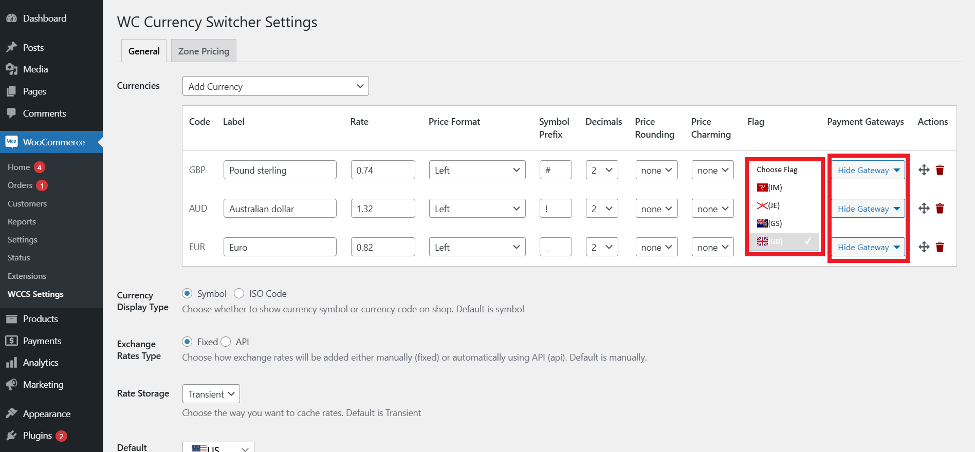 Payment Gateway Option in WCCS