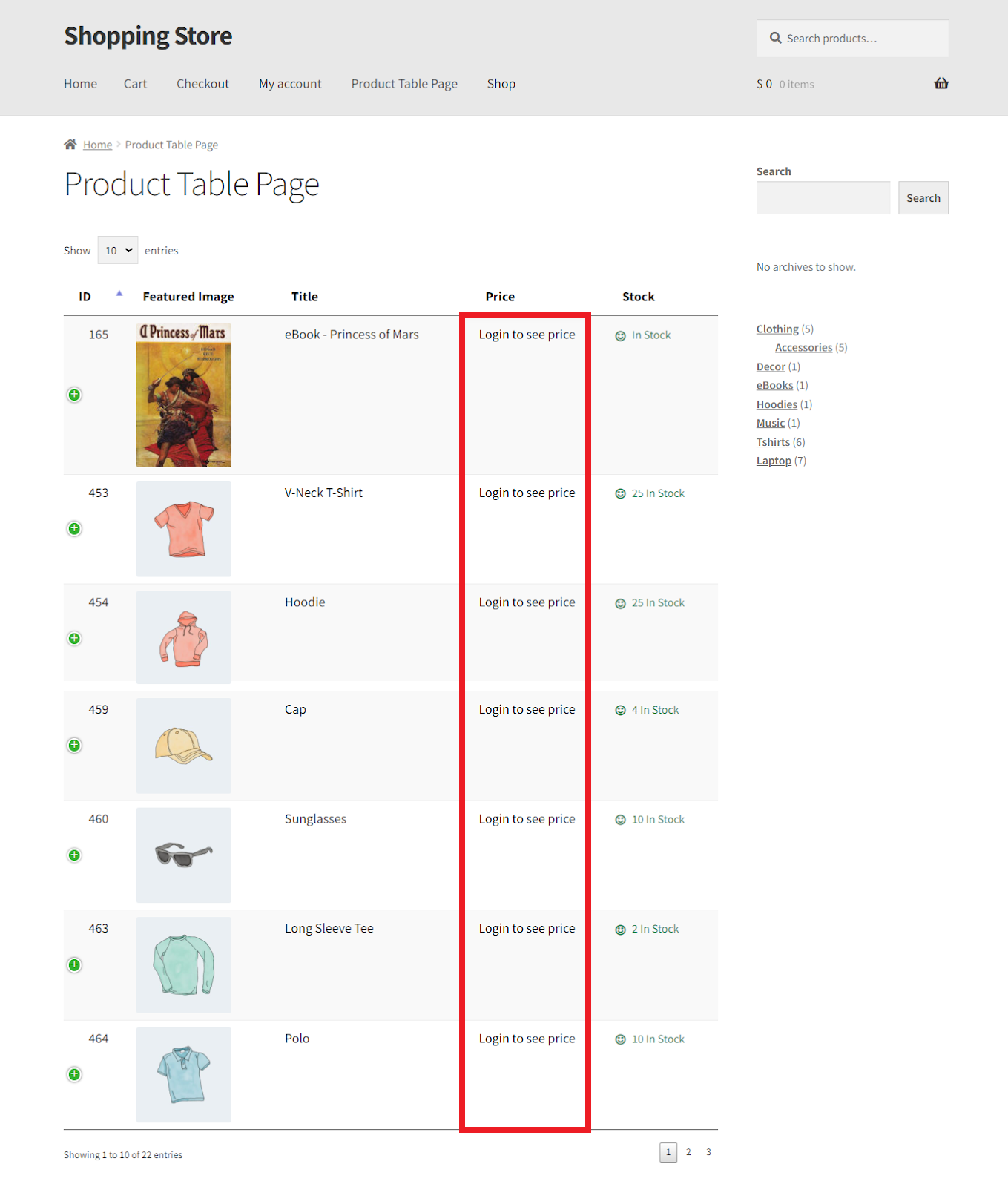 Product Price is Hidden from a Guest User