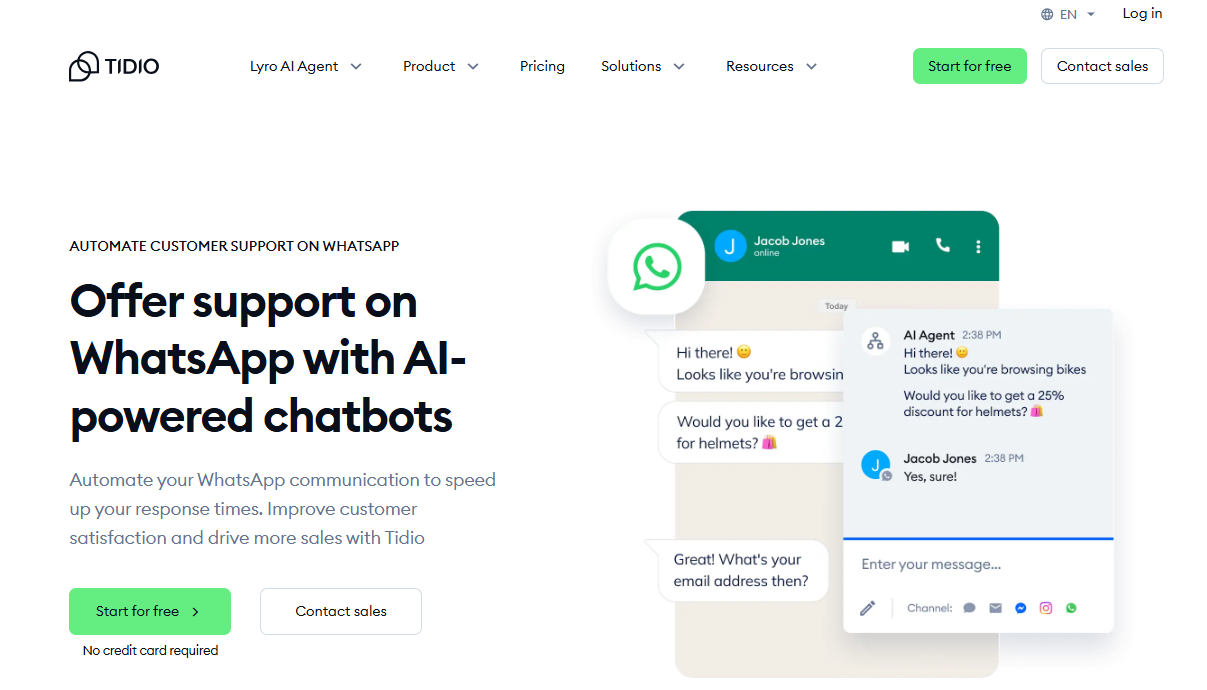 Tidio WhatsApp Integration