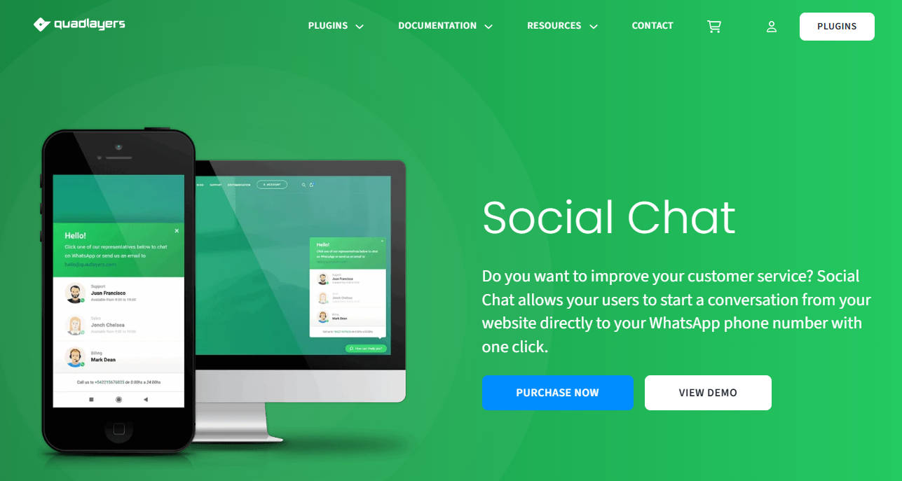 WhatsApp Chat by QuadLayers