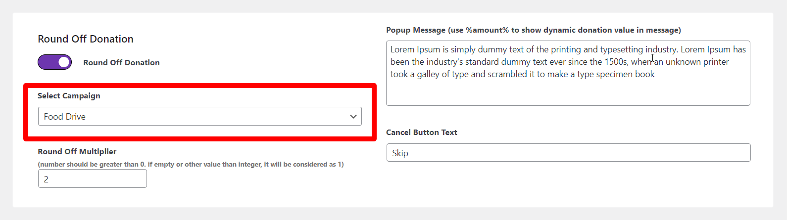Select Your Campaigns