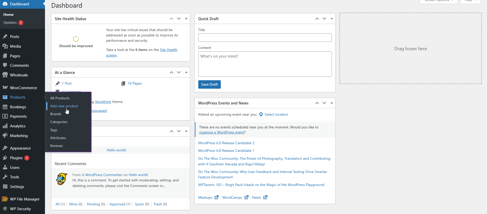 Add New in your WordPress dashboard