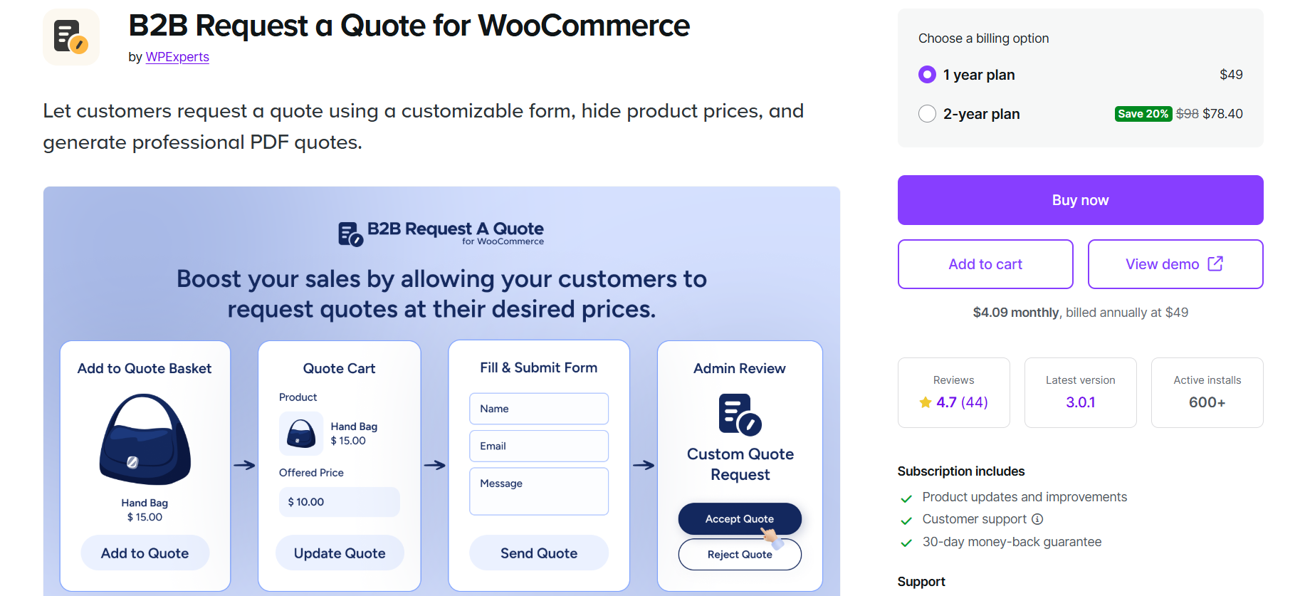 Download the B2B Request a Quote plugin - WPExperts Download the B2B Request a Quote plugin