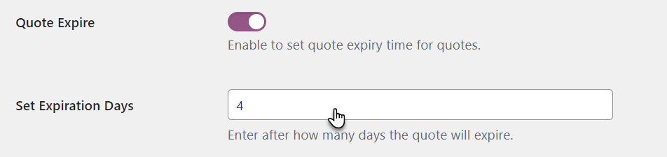Expiry Dates for Quotes
