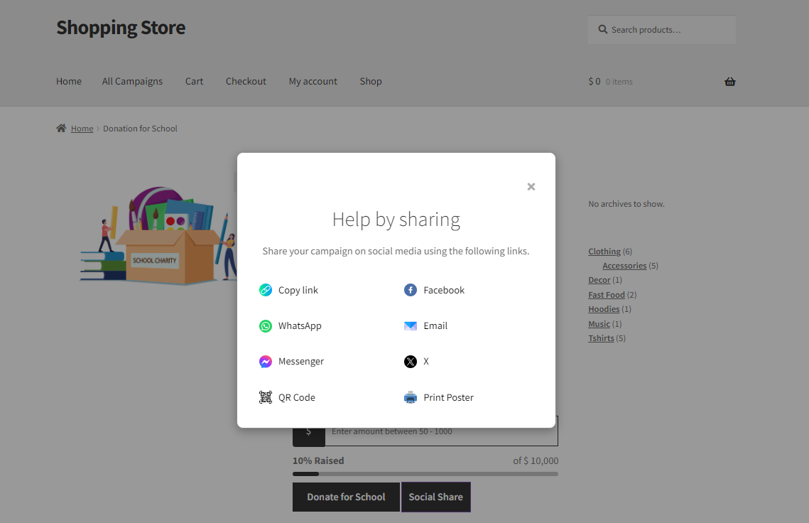 Now users can help you by sharing on their preferred platforms Now users can help you by sharing on their preferred platforms