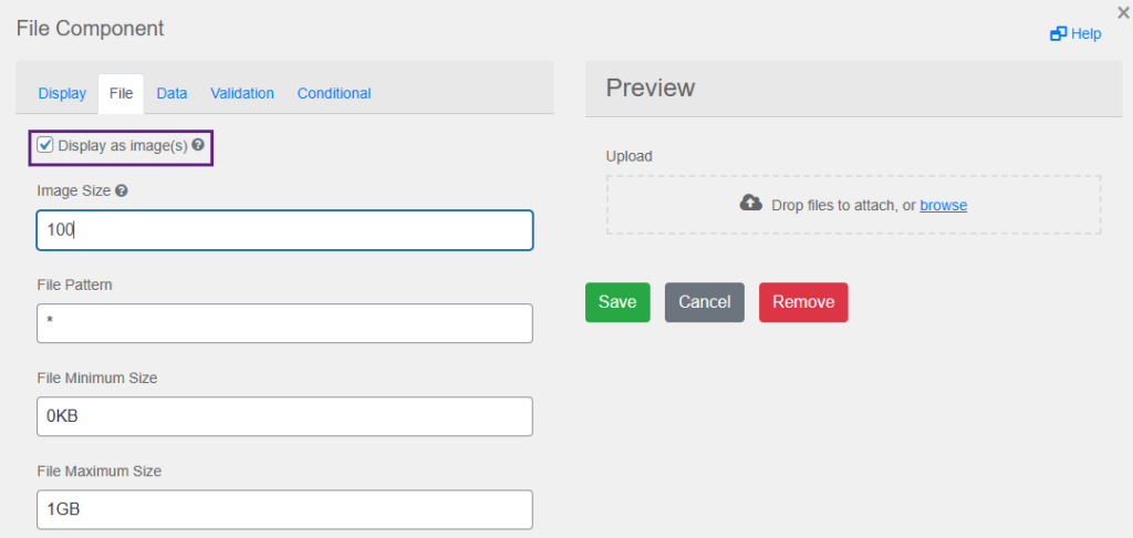 Showing Image Previews
