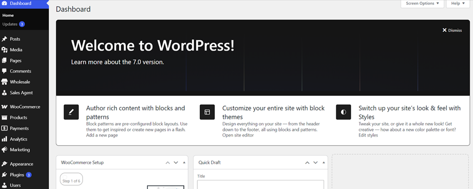 WordPress 7.0 Dashboard - WPExperts WordPress 7.0 Dashboard WordPress 7.0 Dashboard