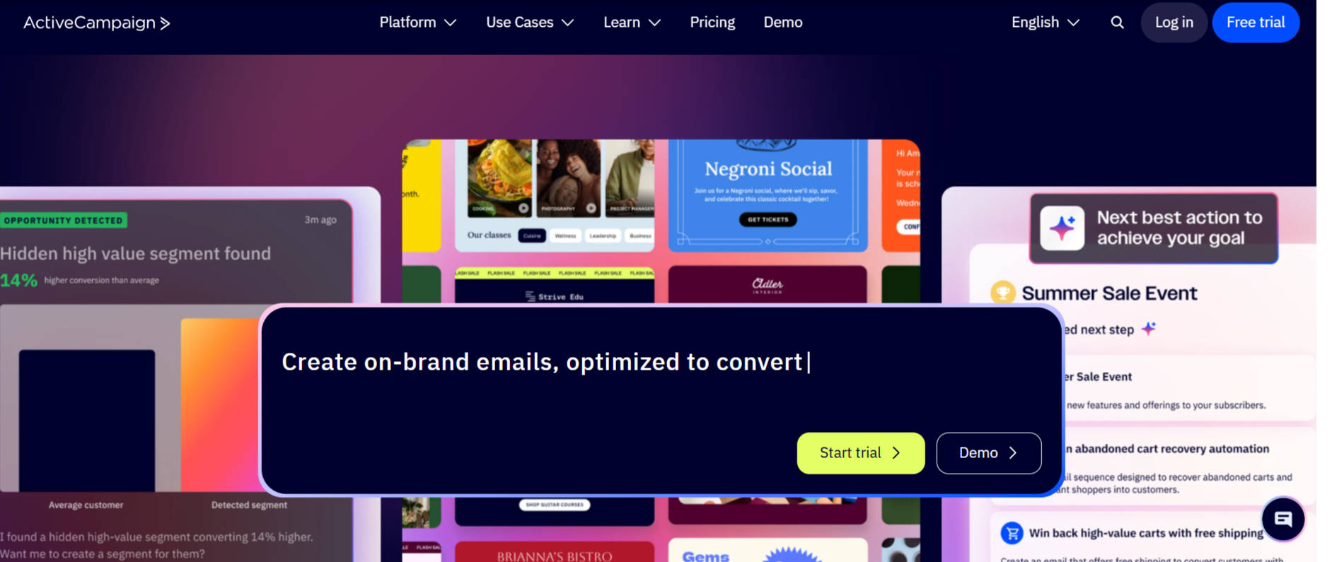 ActiveCampaign is a useful AI email generator