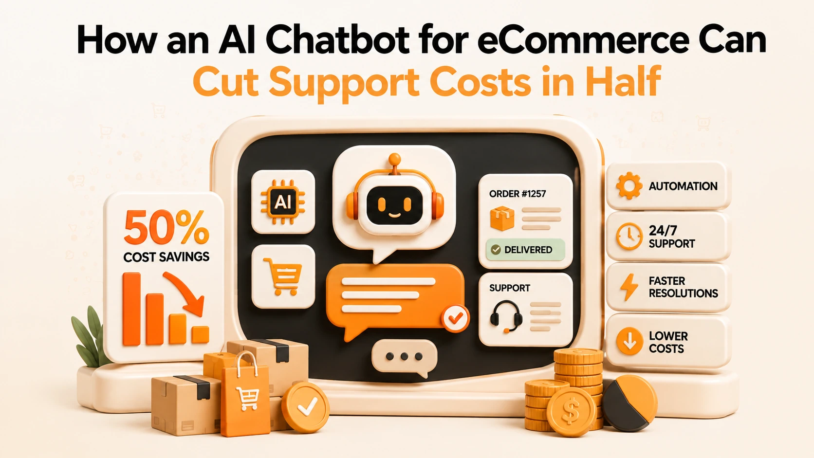 How an AI Chatbot for eCommerce Can Cut Support Costs in Half